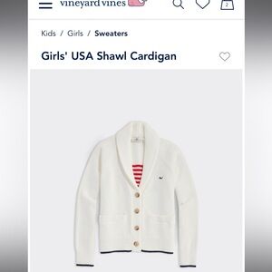Vineyard Vines Kids' USA Shawl Cardigan
